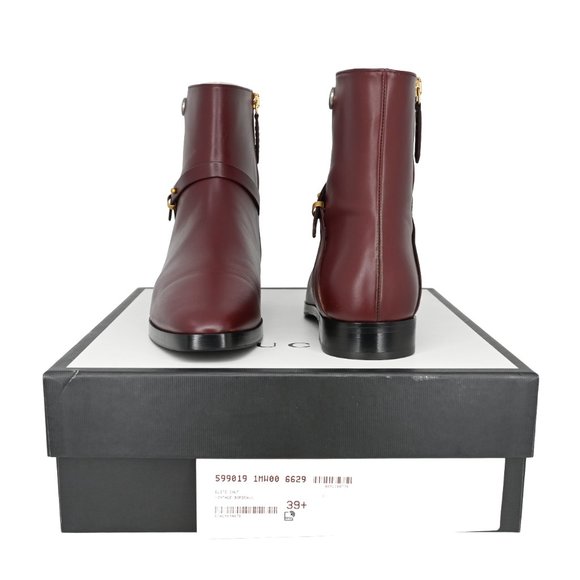 Gucci Women's 599019 Double G Strap Leather Ankle Boots - Picture 7 of 12